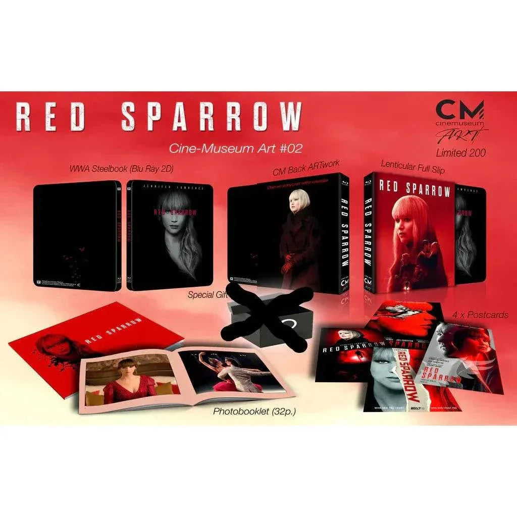 Red Sparrow CMA #02 limited edition lenticular full slip steelbook Blu-ray with photobooklet and postcards