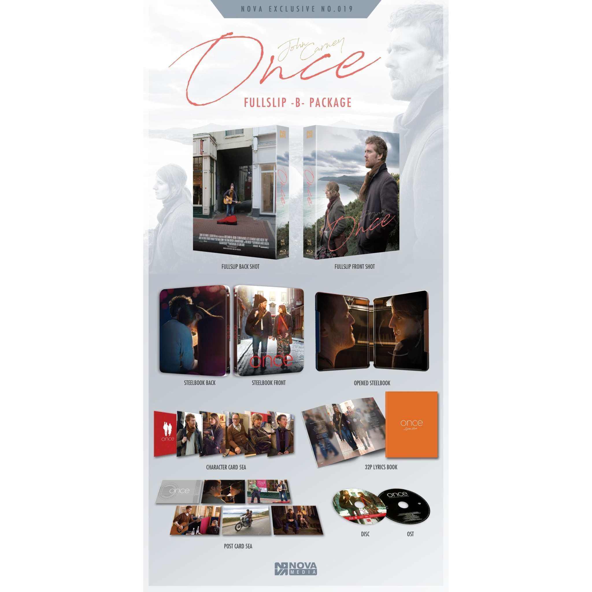 Once Limited Edition Steelbook Blu-Ray and CD one-click box set with exclusive extras including slipcase versions, poster, and production notes booklet.