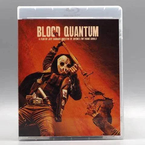 Blood Quantum Blu-Ray with slipcover featuring a masked figure on the cover.