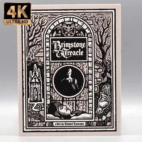 4K UHD + Blu-Ray of "Brimstone & Treacle" with slipcover featuring gothic artwork.