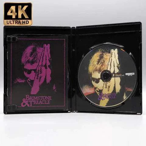 Brimstone & Treacle 4K UHD Blu-Ray with slipcover featuring artwork and disc design.