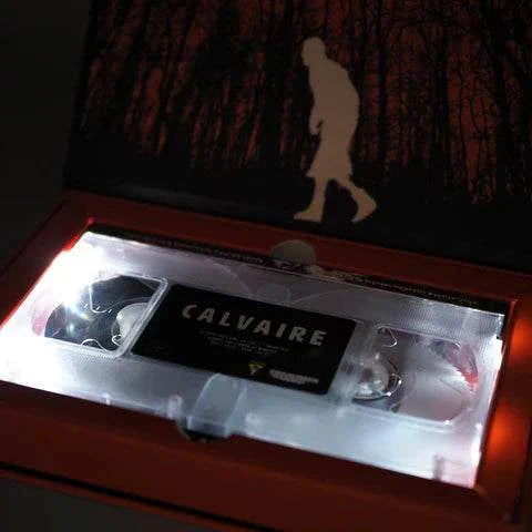 Degausser Video - Calvaire Limited Edition LED VHS in open box, illuminated cassette.