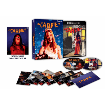 Carrie (1976) limited edition 4K UHD and Blu-ray lenticular hardcase with art cards and bonus features from Imprint Films, region free