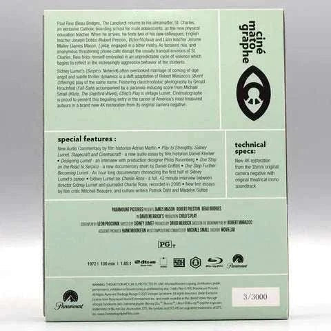 Cinématographe Child's Play Blu-Ray Mediabook with slipcase, featuring summary and special features, 2K restoration.