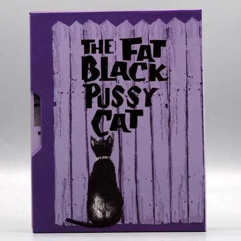 Confessions of a Psycho Cat Blu-ray slipcase with purple bars and a screaming woman image