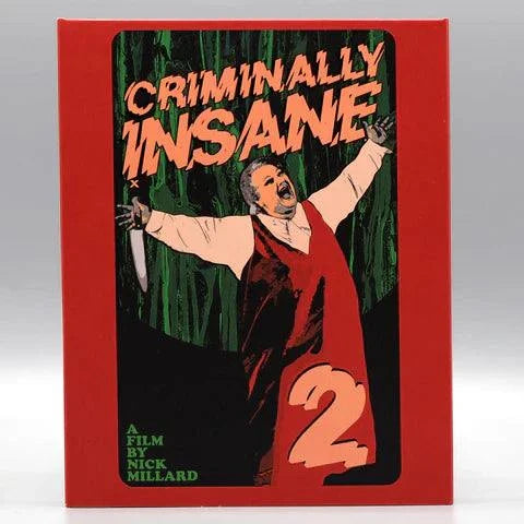 Criminally Insane 2 Blu-Ray cover featuring Ethel Janowsky with knife illustration.