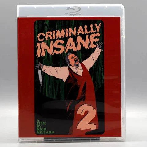 Criminally Insane 2 Blu-Ray with slipcover featuring movie artwork.