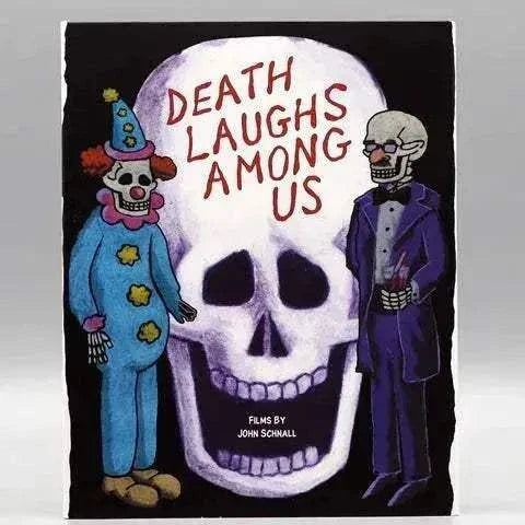 VHSHitfest - Death Laughs Among Us Blu-Ray cover featuring a clown and skeleton.