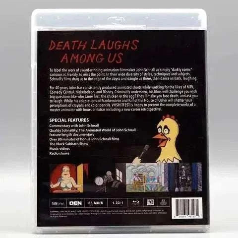 VHSHitfest - Death Laughs Among Us complete works of John Schnall Blu-Ray with slipcover.