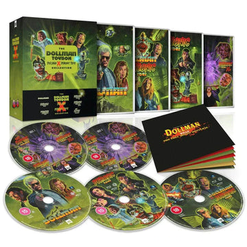 Limited edition Dollman Toybox Blu-Ray box set with movies, spin-offs, and collectible packaging