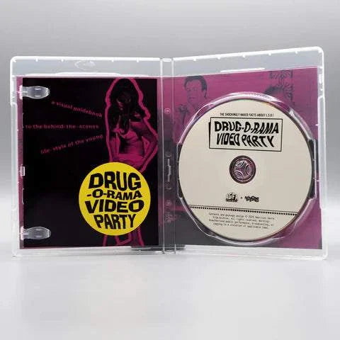 Drug-O-Rama Video Party Blu-Ray with slipcover from American Genre Film Archive featuring vintage psychedelic and exploitation films.