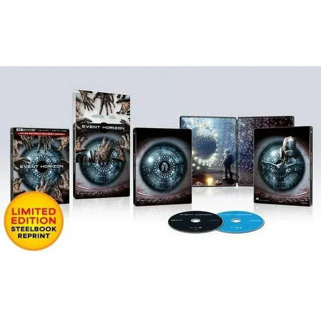 Event Horizon Limited Edition Steelbook 4K UHD + Blu-Ray + Digital with haunting hands design