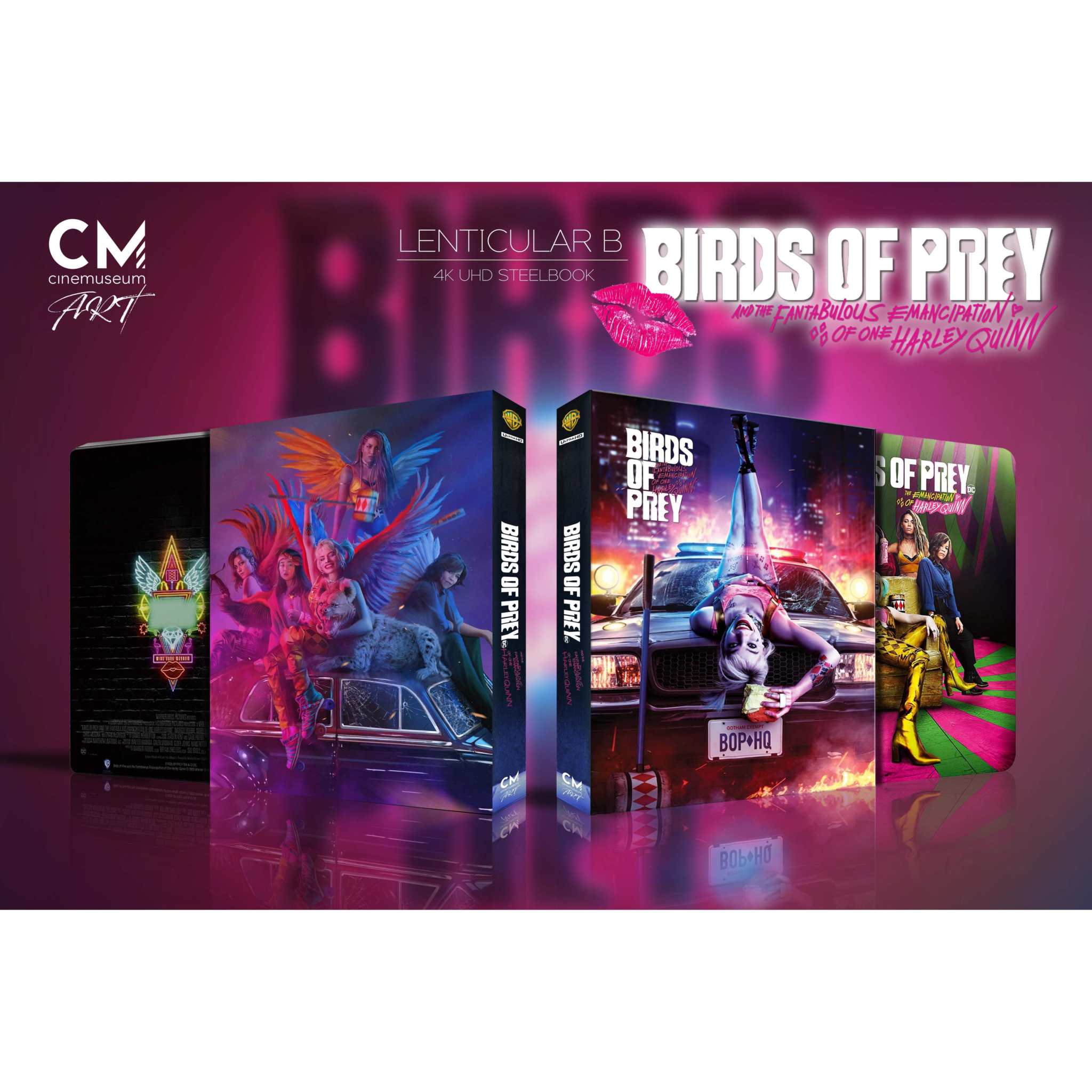 Bids of Prey 4K UHD Lenticular-B full slip steelbook with collector's booklet and postcards, limited edition CineMuseum Art release