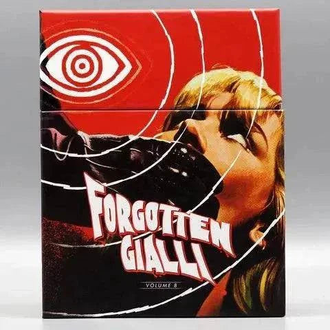 Vinegar Syndrome Forgotten Gialli Volume Eight Blu-Ray Box Set cover artwork.