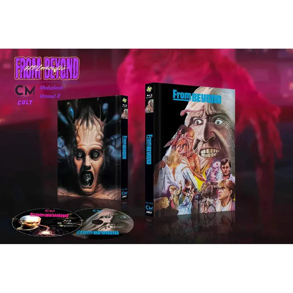 From Beyond Blu-Ray and DVD mediabook combo with matching numbers, featuring horror artwork and bonus disc extras