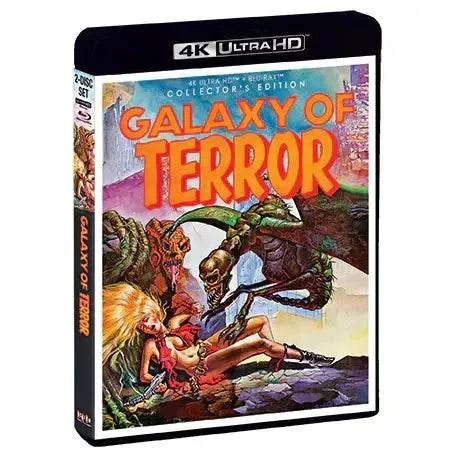 Galaxy Of Terror Collector's Edition 4K UHD Blu-Ray with limited edition slipcover.