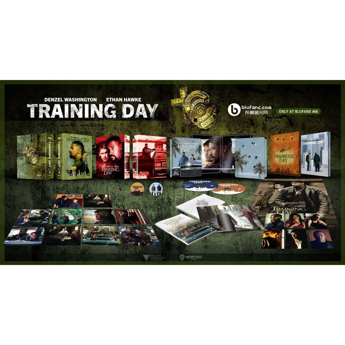 Training Day 4K UHD and Blu-ray SteelBook collector's edition with full slipcover and extras by Blufans OAB #68