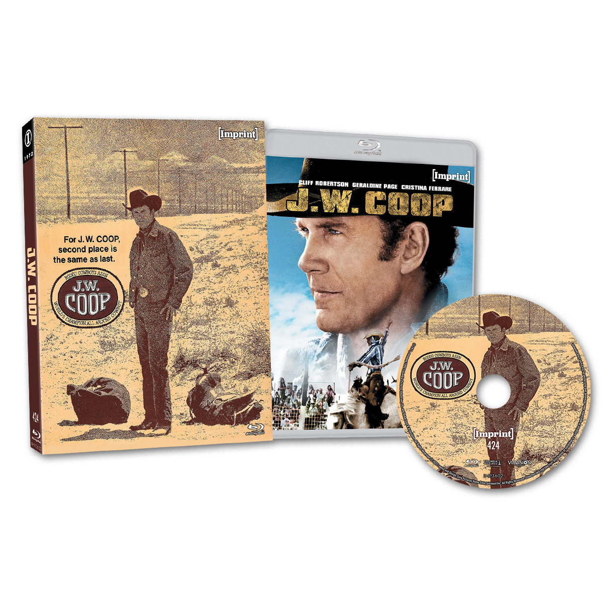J.W. Coop Blu-Ray with limited edition slipcover and western drama cover art featuring cowboy and rodeo scenes.