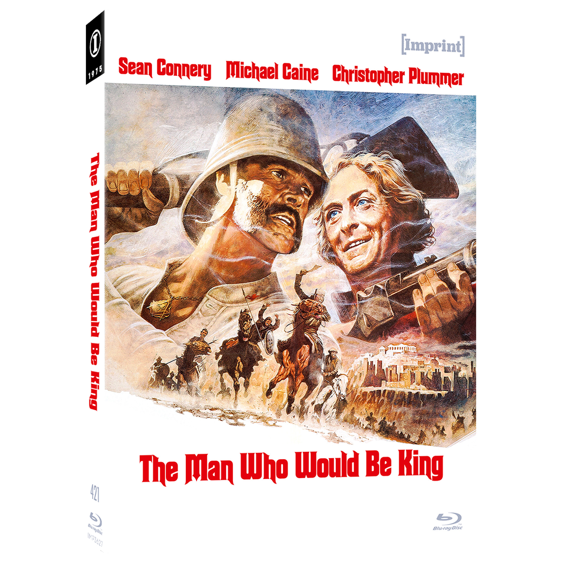 The Man Who Would Be King 1975 Blu-ray with limited edition slipcover and disc featuring adventure film stars Sean Connery and Michael Caine