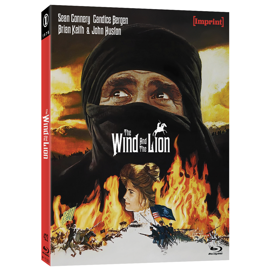 The Wind and the Lion 1975 Blu-Ray with limited edition slipcover featuring Sean Connery and Candice Bergen in epic historical adventure film