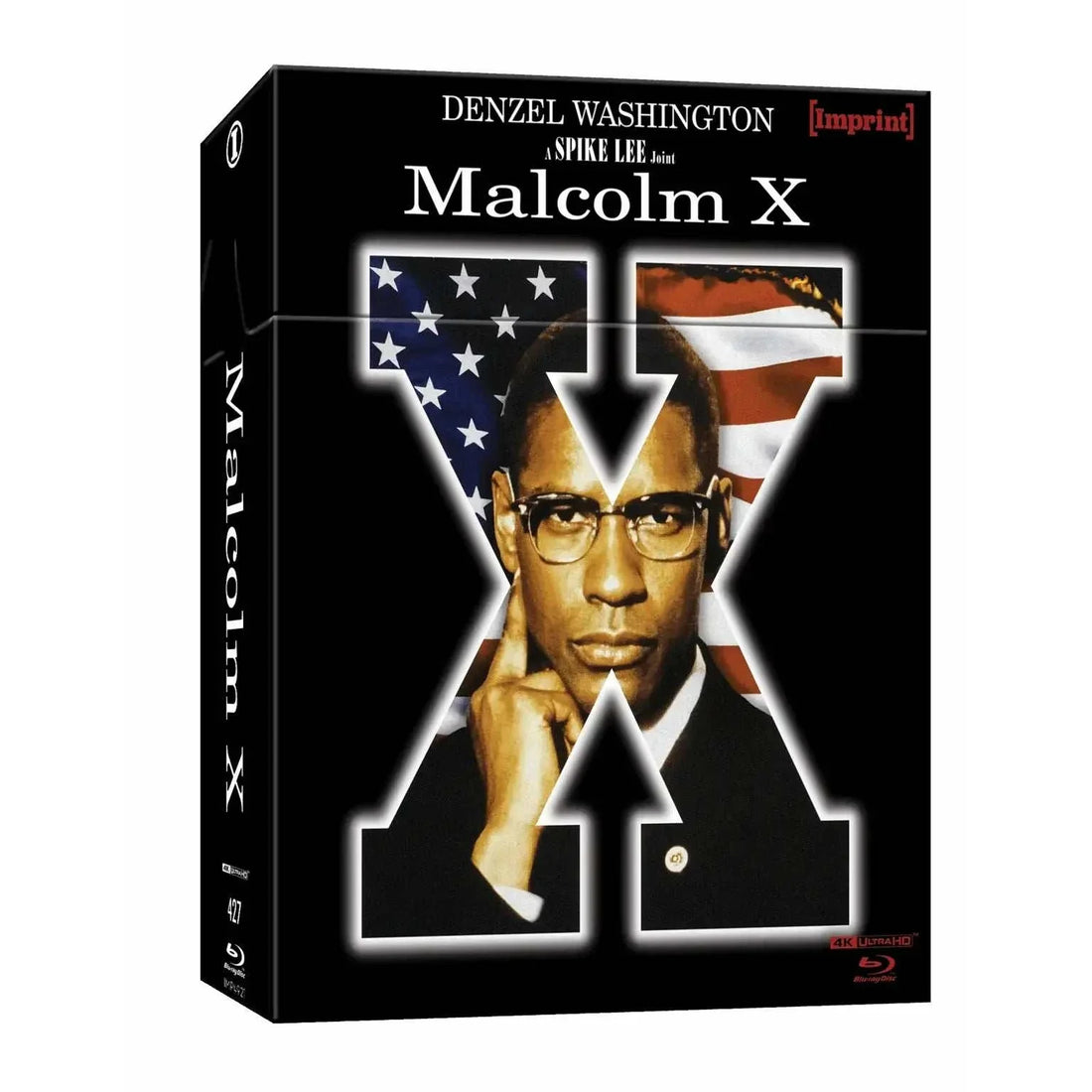 Malcolm X 1992 limited edition 3-disc 4K UHD and Blu-ray set with special features and collectible hardbox packaging