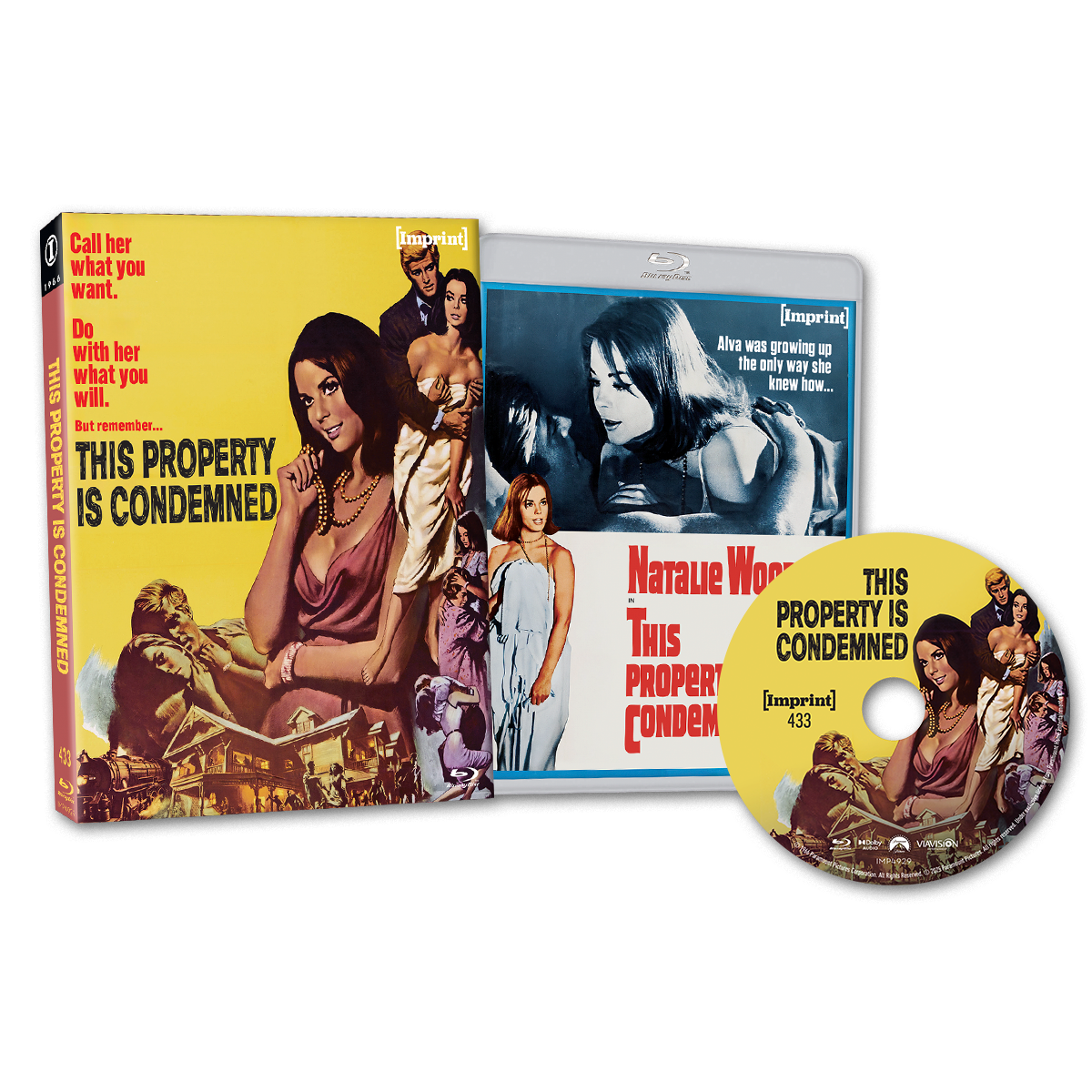 This Property Is Condemned 1966 Blu-ray with limited edition slipcover featuring Natalie Wood and Robert Redford in classic drama by Sydney Pollack