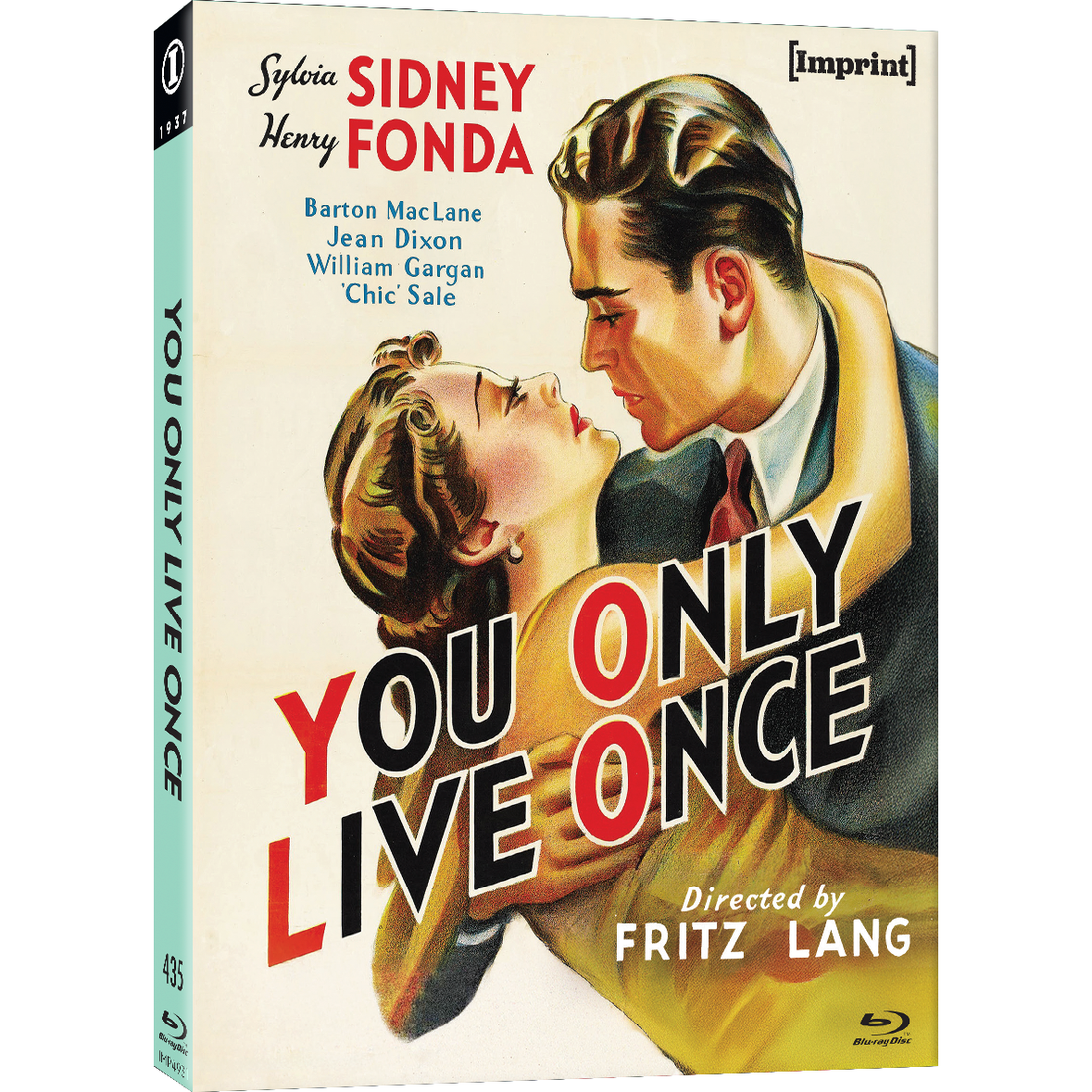 You Only Live Once 1937 Blu-ray with limited edition slipcover featuring Sylvia Sidney and Henry Fonda, directed by Fritz Lang.