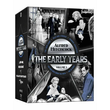 Hitchcock The Early Years Volume One 5-disc limited edition Blu-ray set with classic 1930s suspense films by Alfred Hitchcock.