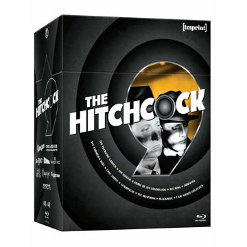 The Hitchcock Nine limited edition 10-disc Blu-ray collection of Alfred Hitchcock's nine surviving silent films from 1925-1929 in a black hardbox set.