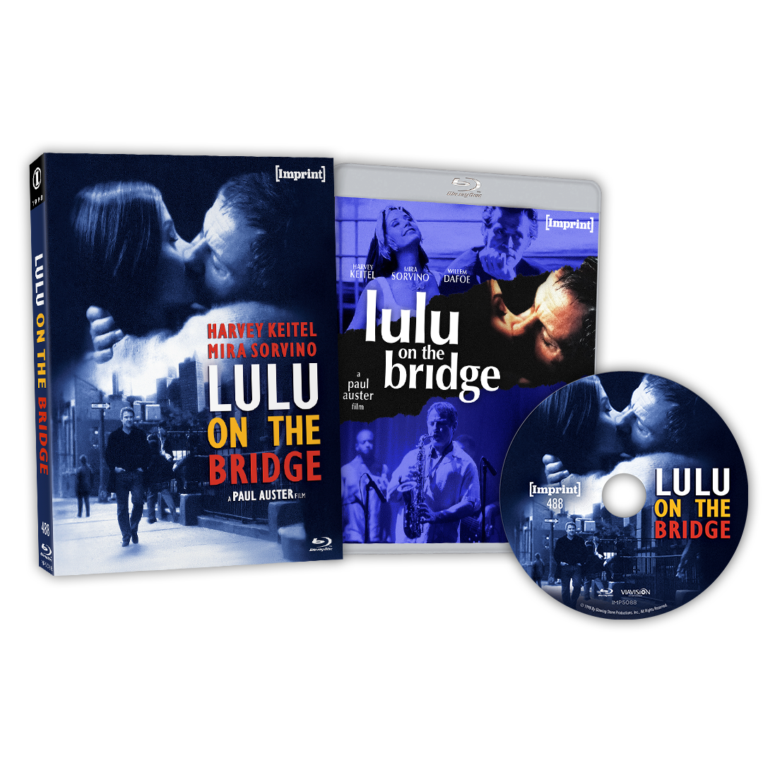 PRE-ORDER Lulu On The Bridge 1998 Blu-ray with limited edition slipcover featuring Harvey Keitel and Mira Sorvino in a Paul Auster film, region free.