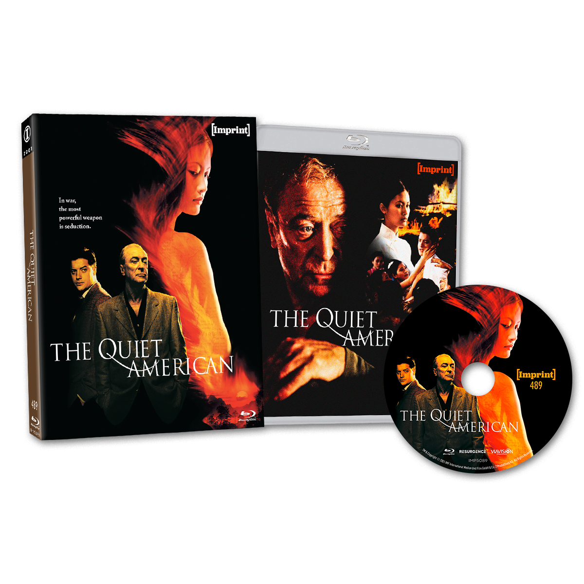 The Quiet American 2002 Blu-ray with limited edition slipcover and cases showing main characters, region free pre-order edition.