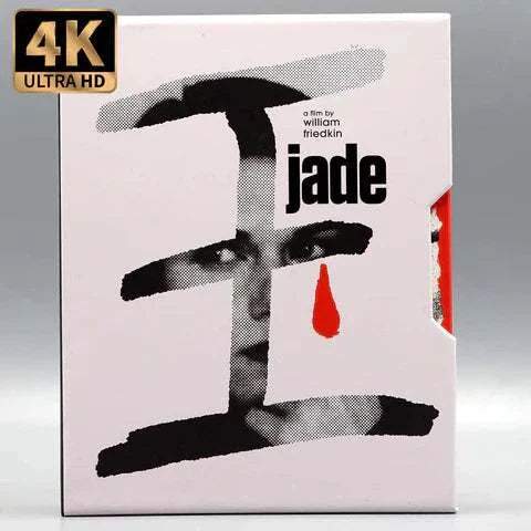 Vinegar Syndrome Jade 4K UHD Blu-Ray with slipcase, featuring artwork and 4K Ultra HD logo.