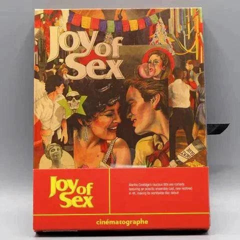 Cinématographe Joy of Sex Blu-Ray Mediabook with slipcase featuring 80s comedy artwork.