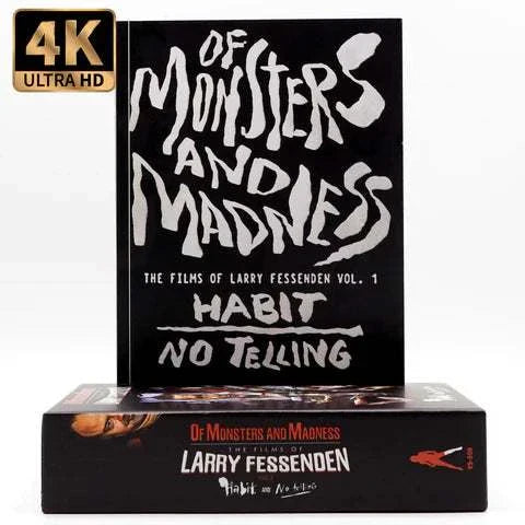 Vinegar Syndrome 4K UHD and Blu-Ray set of Larry Fessenden's films Habit and No Telling with slipcase and booklet