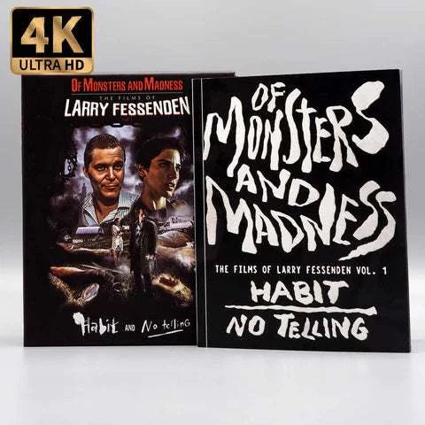 Vinegar Syndrome 4K UHD and Blu-ray set of Larry Fessenden films Habit and No Telling with slipcase and booklet