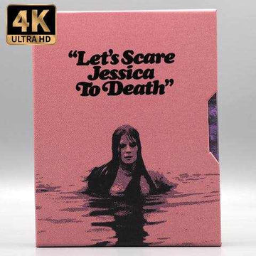 Vinegar Syndrome Let's Scare Jessica to Death 4K UHD Blu-Ray slipcase cover.