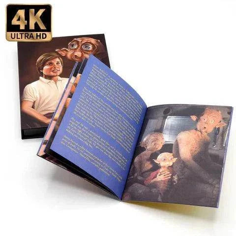 Vinegar Syndrome Ultra 4K UHD and Blu-Ray set of Mac and Me with slipcase and booklet featuring alien and boy artwork