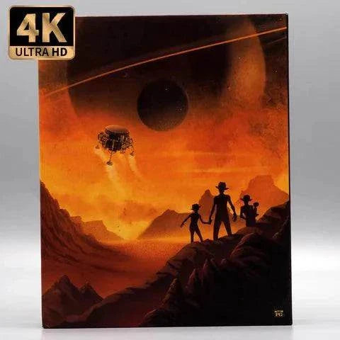 Vinegar Syndrome Ultra Mac and Me 4K UHD and Blu-Ray slipcase with desert alien landscape artwork