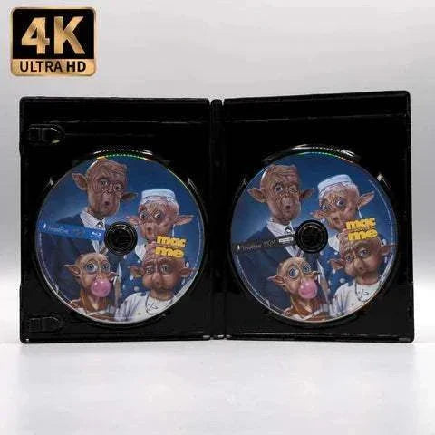 Vinegar Syndrome Ultra Mac and Me 4K UHD and Blu-Ray slipcase cover featuring a boy and an alien character from the 1988 sci-fi film.