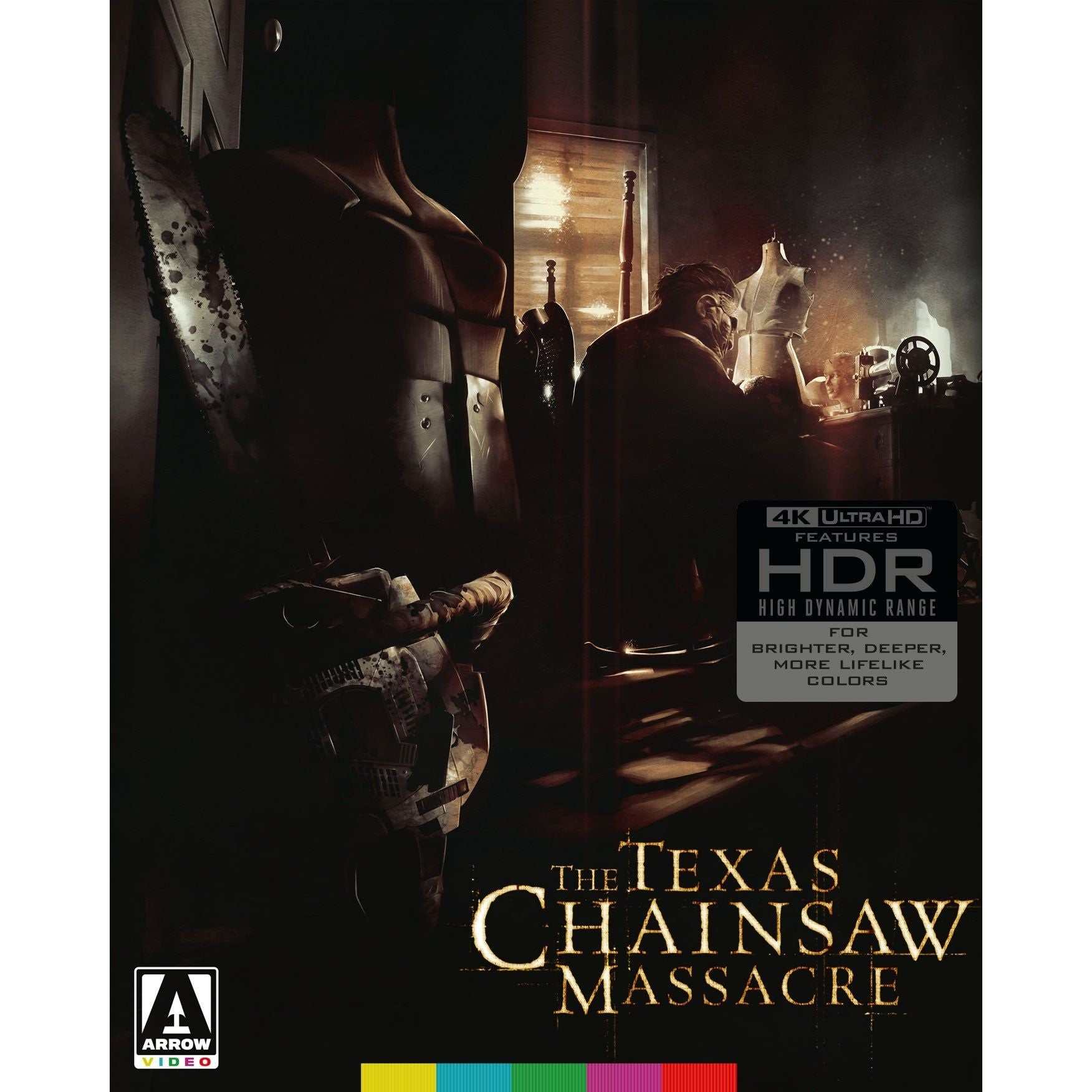 The Texas Chainsaw Massacre 2003 limited edition 4K UHD Blu-ray cover featuring dark horror imagery and HDR logo