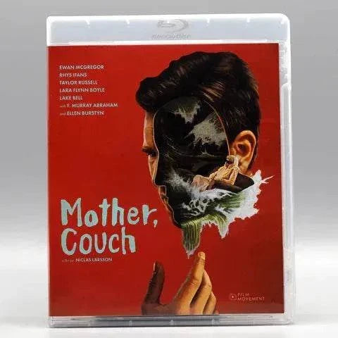 Blu-Ray cover of "Mother, Couch" by Niclas Larsson from Film Movement, featuring a surreal artwork with Ewan McGregor and cast details.