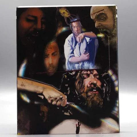 My Crepitus Blu-Ray with slipcover featuring surreal horror artwork with a bleeding eye and a distressed man.