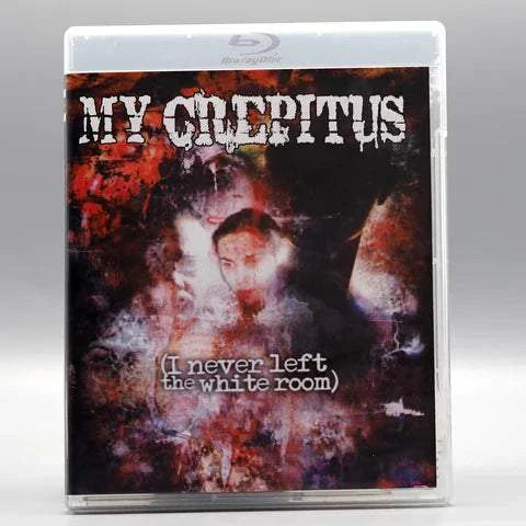 My Crepitus (I Never Left the White Room) Blu-Ray with slipcover featuring surreal horror artwork and title text.