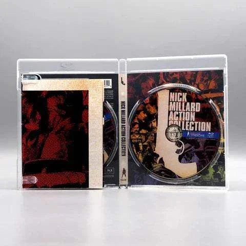 Nick Millard Action Collection Blu-ray set with slipcase featuring restored low-budget action films on two discs.