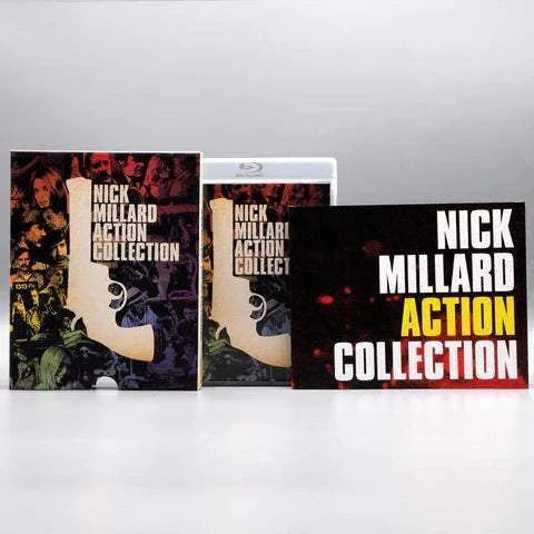 Nick Millard Action Collection Blu-Ray set with slipcase featuring action thriller cover art