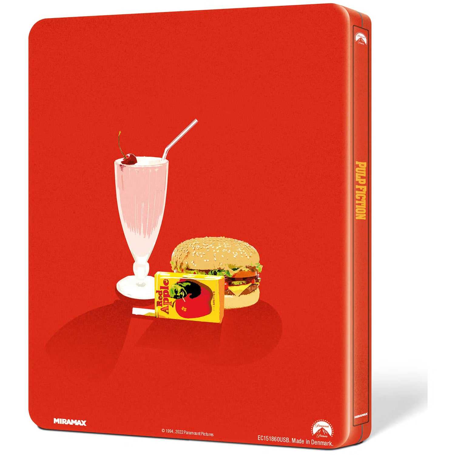 Pulp Fiction limited edition UK steelbook 4K UHD and Blu-Ray pre-order with iconic diner meal art