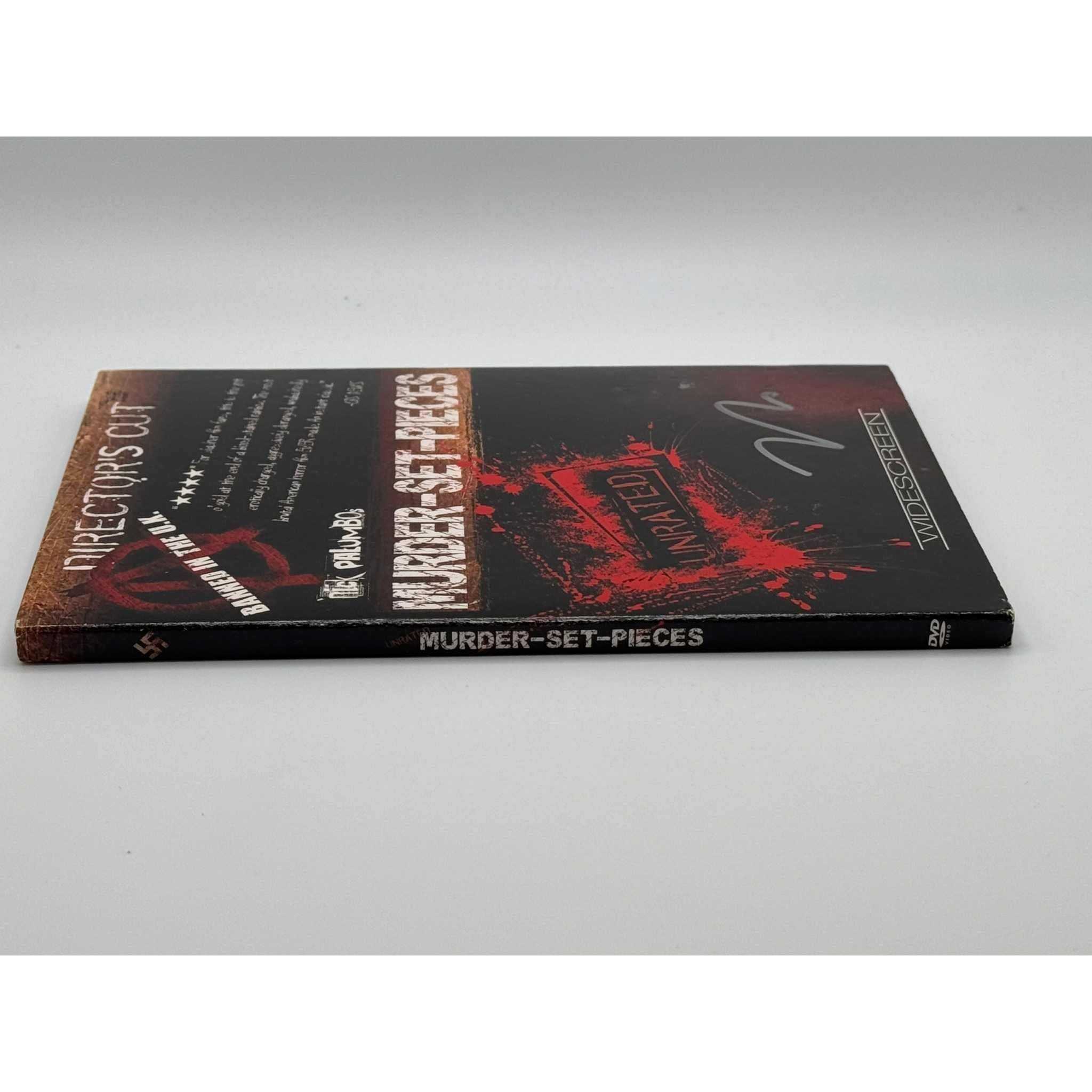 Murder-Set-Pieces DVD original unrated director's cut, director signed, side view.