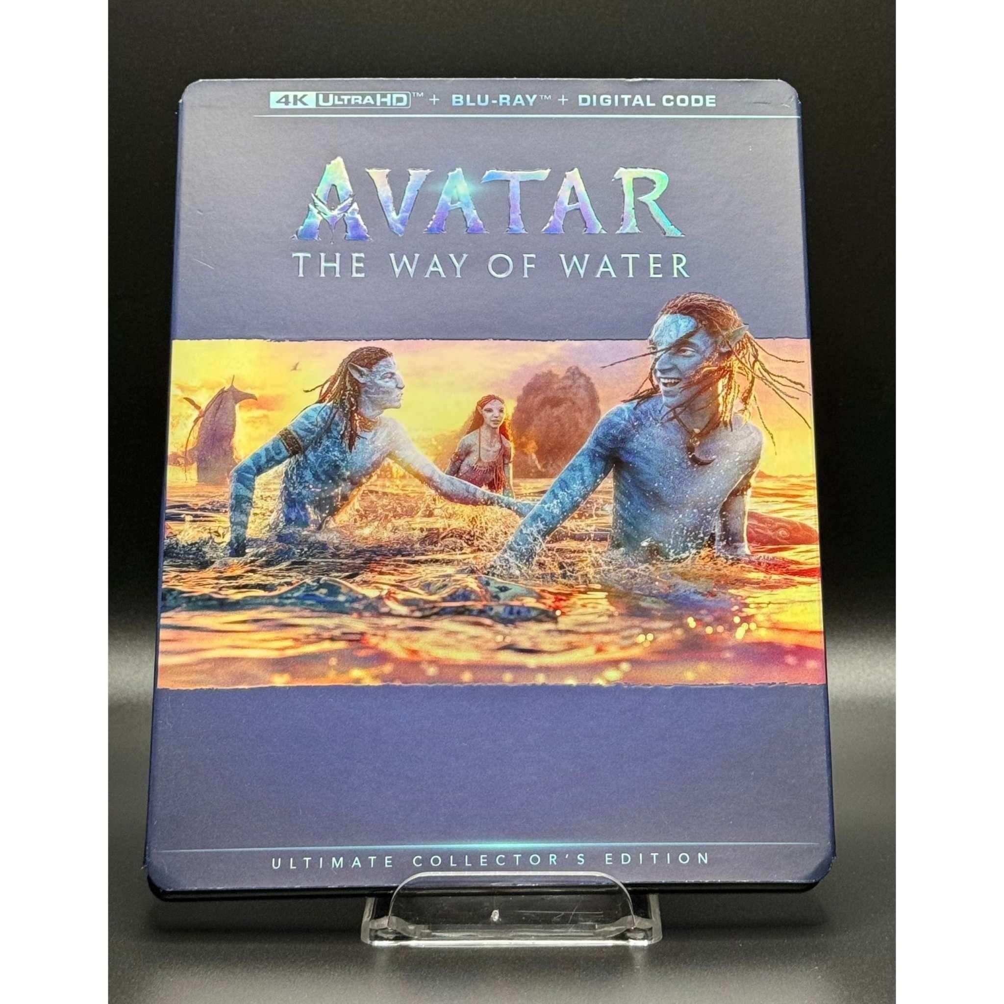 Avatar: The Way of Water 4K UHD Blu-Ray with Slipcover, used condition with minor wear.