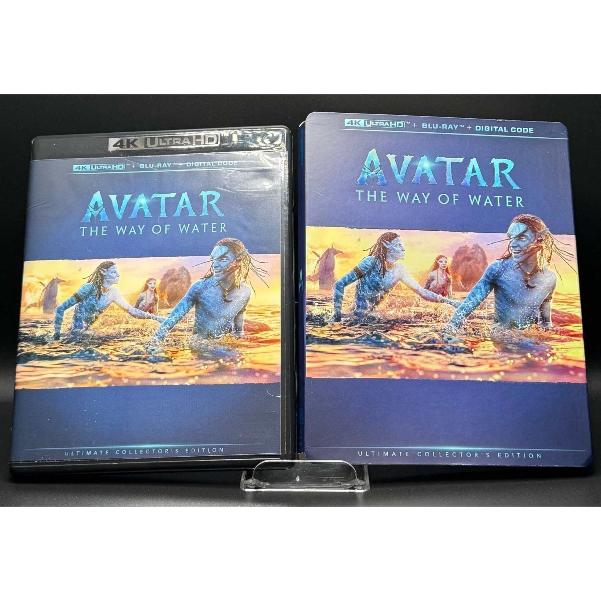 Avatar: The Way of Water 4K UHD + Blu-Ray with slipcover, used condition.