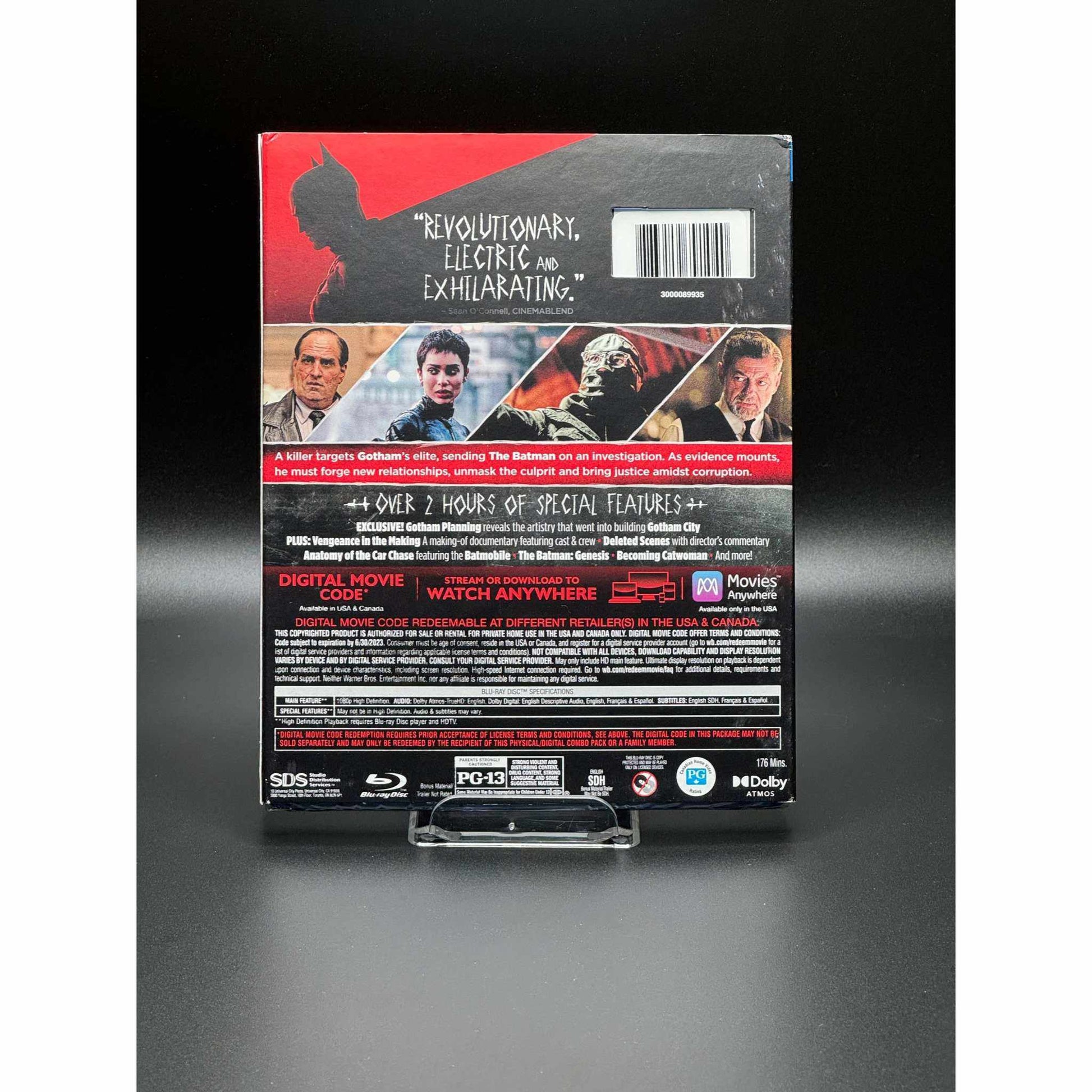 The Batman Limited Edition Blu-Ray with Target Exclusive Slipcover, pre-owned, visible wear on slipcover, sealed case.